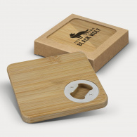 Bamboo Bottle Opener Coaster Set of 2 (Square) image