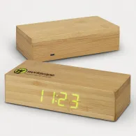 Bamboo Wireless Charging Clock image