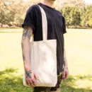 Calico Long Handle Bag+in use