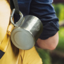 Carabiner Coffee Mug+in use