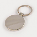 Circle Bamboo Zinc Keytag+back