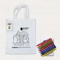 Colouring (Short Handle) Cotton Bag & Crayons image
