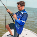 Custom Fishing Polo+in use