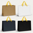 Extra Large Ribbon Handle Paper Bag+Yellow