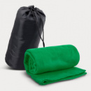 Glasgow Fleece Blanket in Carry Bag+Green