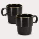 Keepsake Stackable Coffee Cup Set of 2+Charcoal