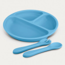Kids Plate Set+Pale Blue