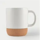 Magnum Ceramic Mug with Cork Base+White