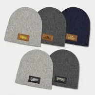 Nebraska Heather Cable Knit Beanie with Patch image