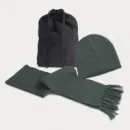 Nebraska Scarf and Beanie Set+Charcoal