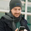 Nebraska Scarf and Beanie Set+in use
