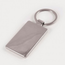 Rectangle Bamboo Zinc Keytag+back