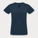 SOLS Imperial Womens V Neck T Shirt+Navy