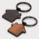 Santo House Shaped Key Ring+Gunmetal