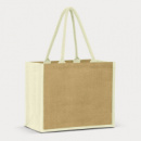 Torino Jute Tote Bag+White