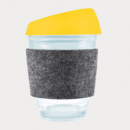 Vienna Coffee Cup Silicone Lid RPET Band+Yellow
