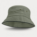 Bondi Premium Bucket Hat Black Sandwich Trim+Grey